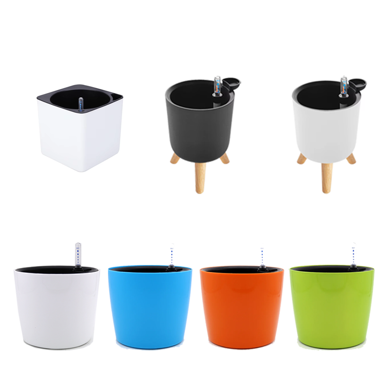 Aloe Vera Pot - Self Watering Planter White Flower Pot