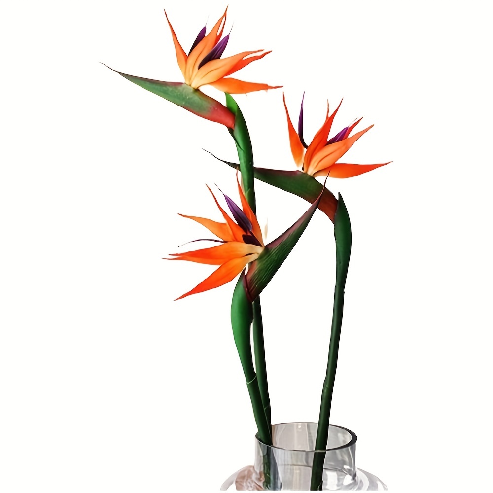 Bird Paradise Strelitzia - 3Pcs Artificial Heaven Bird Flowers,Fake Bird