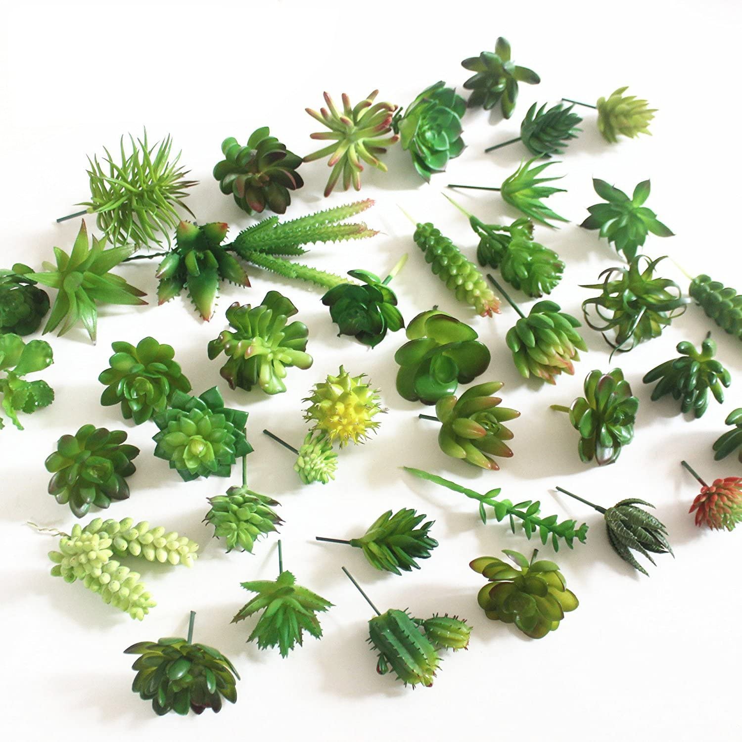 Echeveria Succulent - 15pcs Artificial Succulent Plants Decorative Mixed