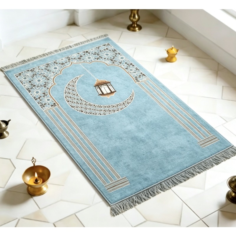 Maranta Prayer Plant - Islamic Floral Prayer Mat, Easy-to-clean Muslim
