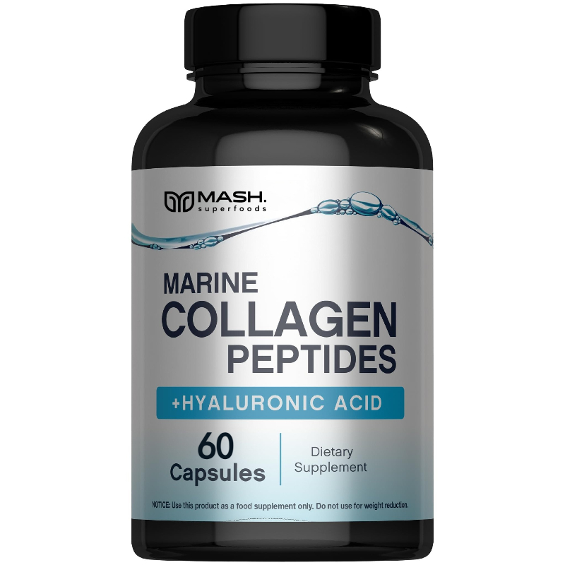Aloe Vera Pot - Marine Collagen Capsules with Hyaluronic Acid,