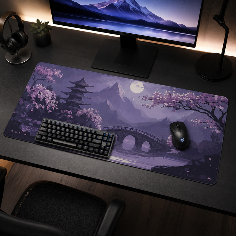 Tradescantia Purple - Mouse Pad Gamer Purple Moonlit XL