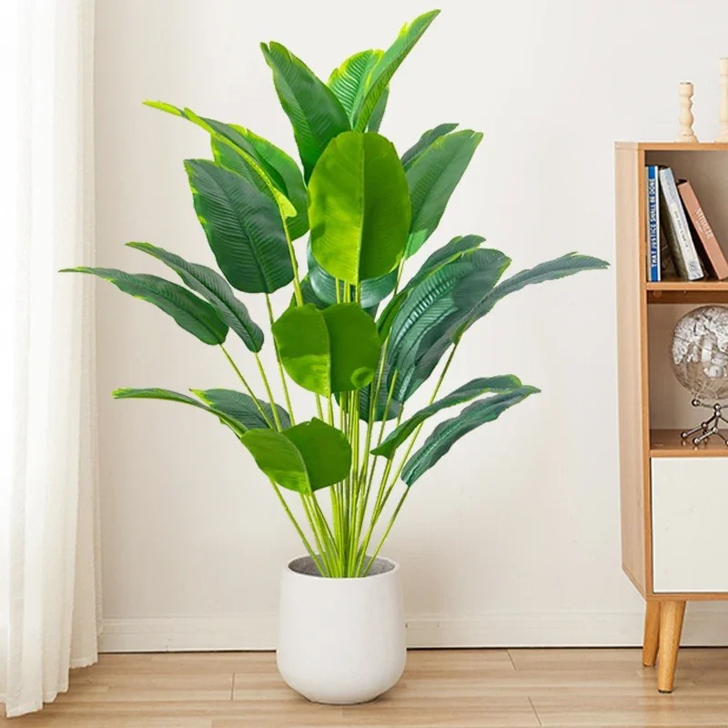 Ficus Lyrata Tree - 67-112cm Artificial Plants Large Tropical Palm
