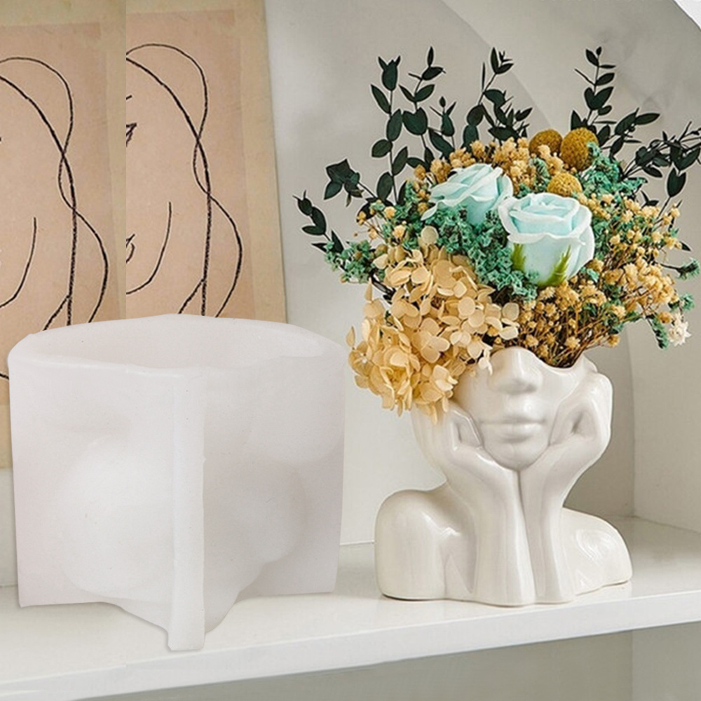 Abstract Face Planter Pot Sili - огляд і ціна Echeveria Succulent