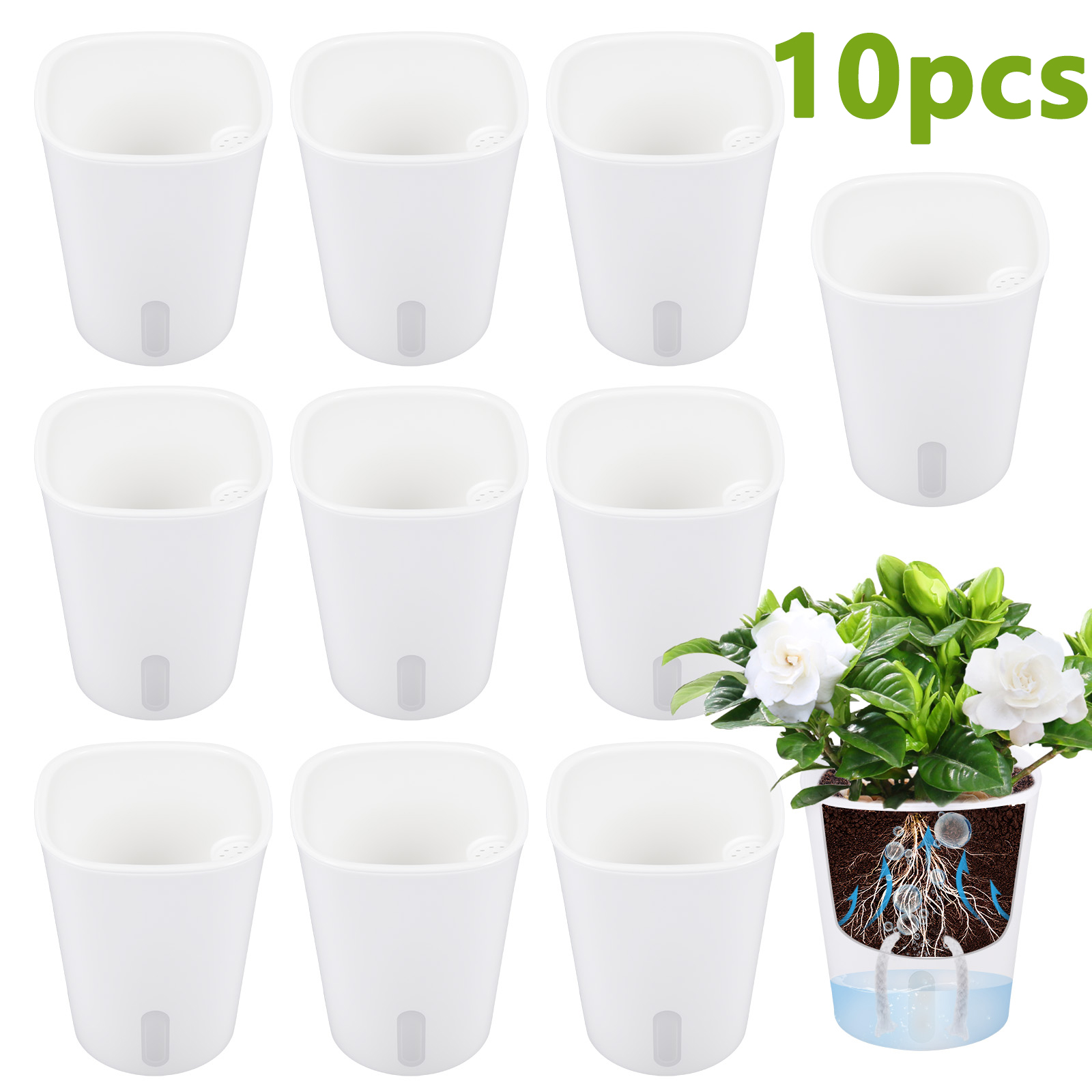 10Pcs Self Watering Plastic Fl - огляд і ціна Aloe Vera Pot