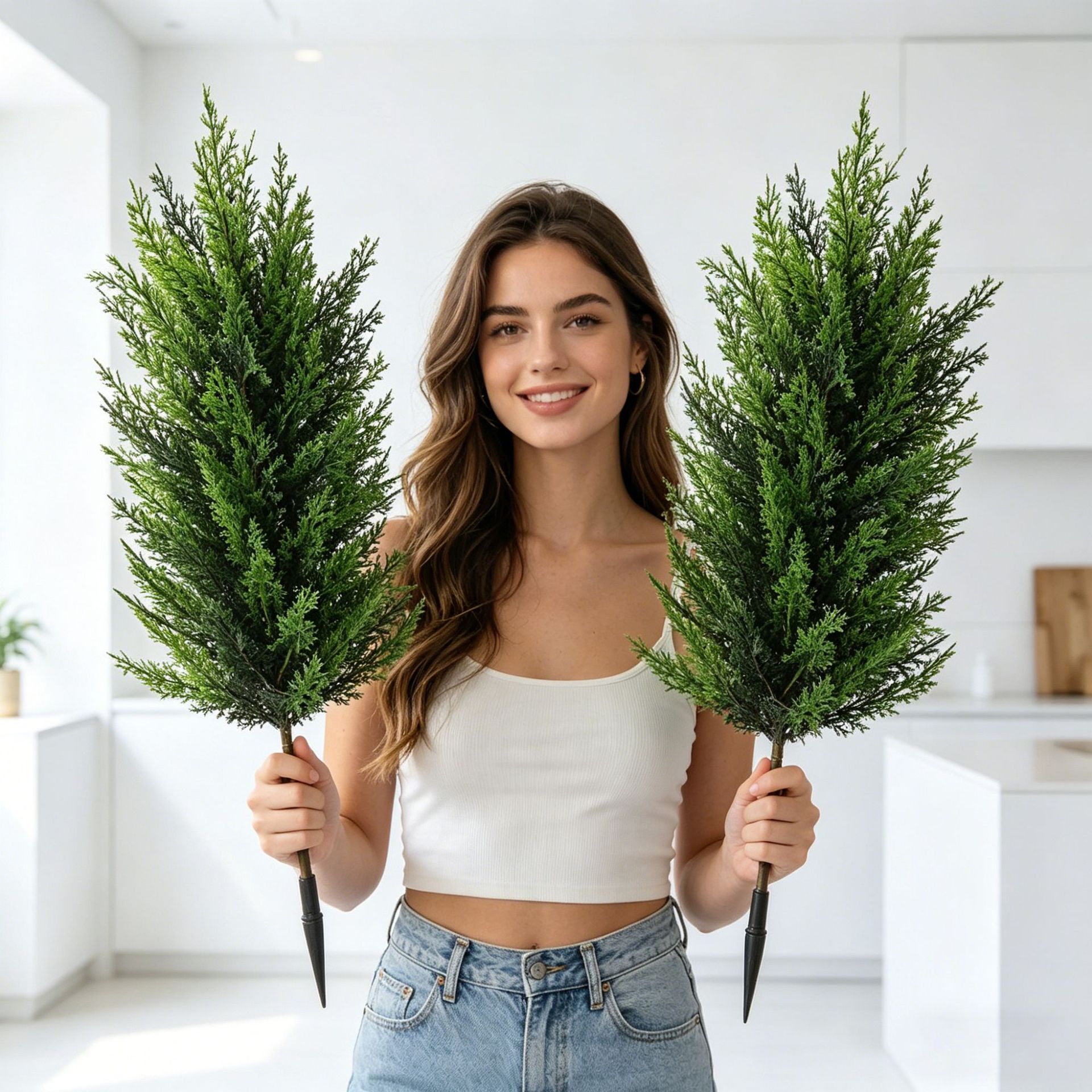1/2pcs Artificial Cypress Real - огляд і ціна Dracaena Marginata