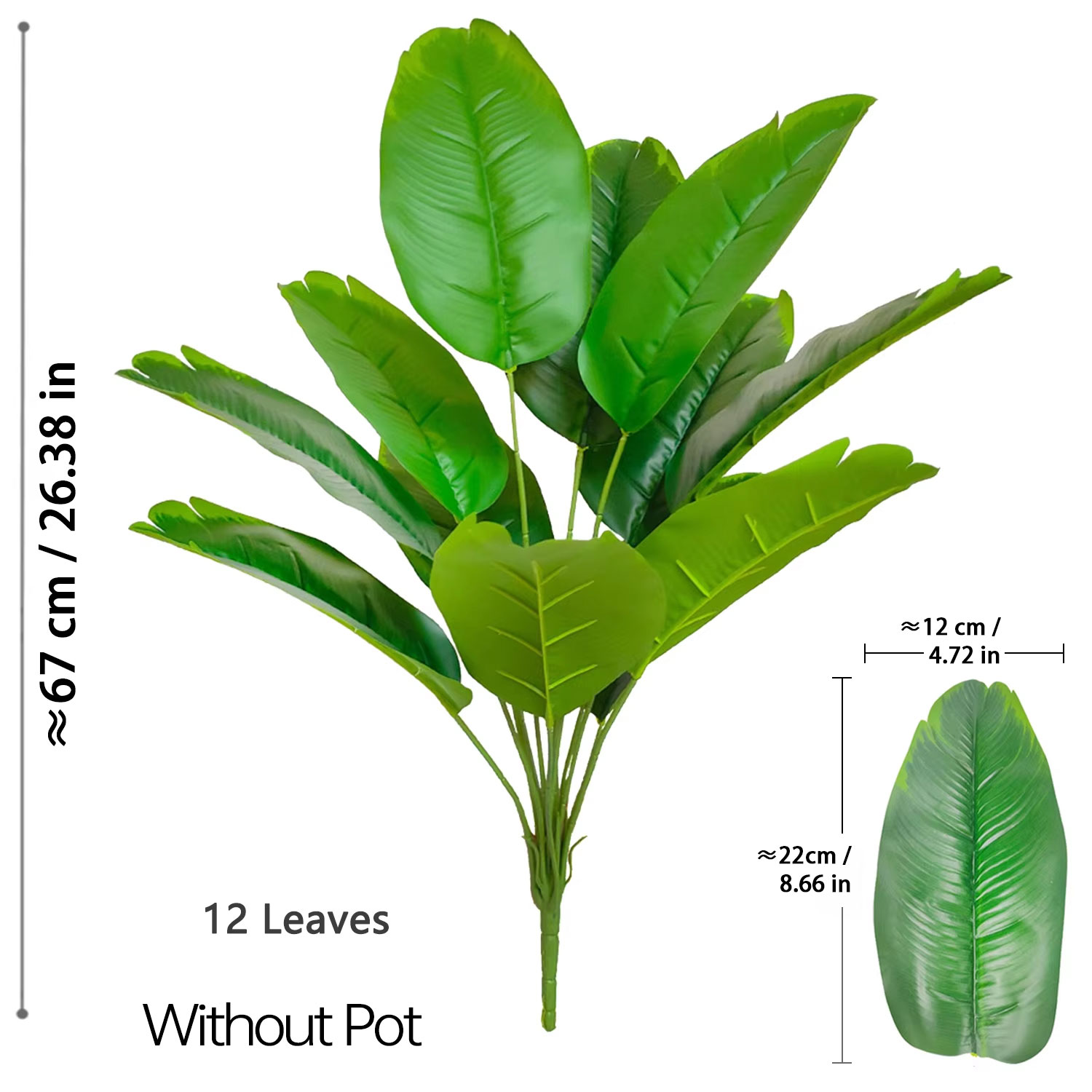 67-112cm Artificial Plants Lar - огляд і ціна Ficus Lyrata Tree