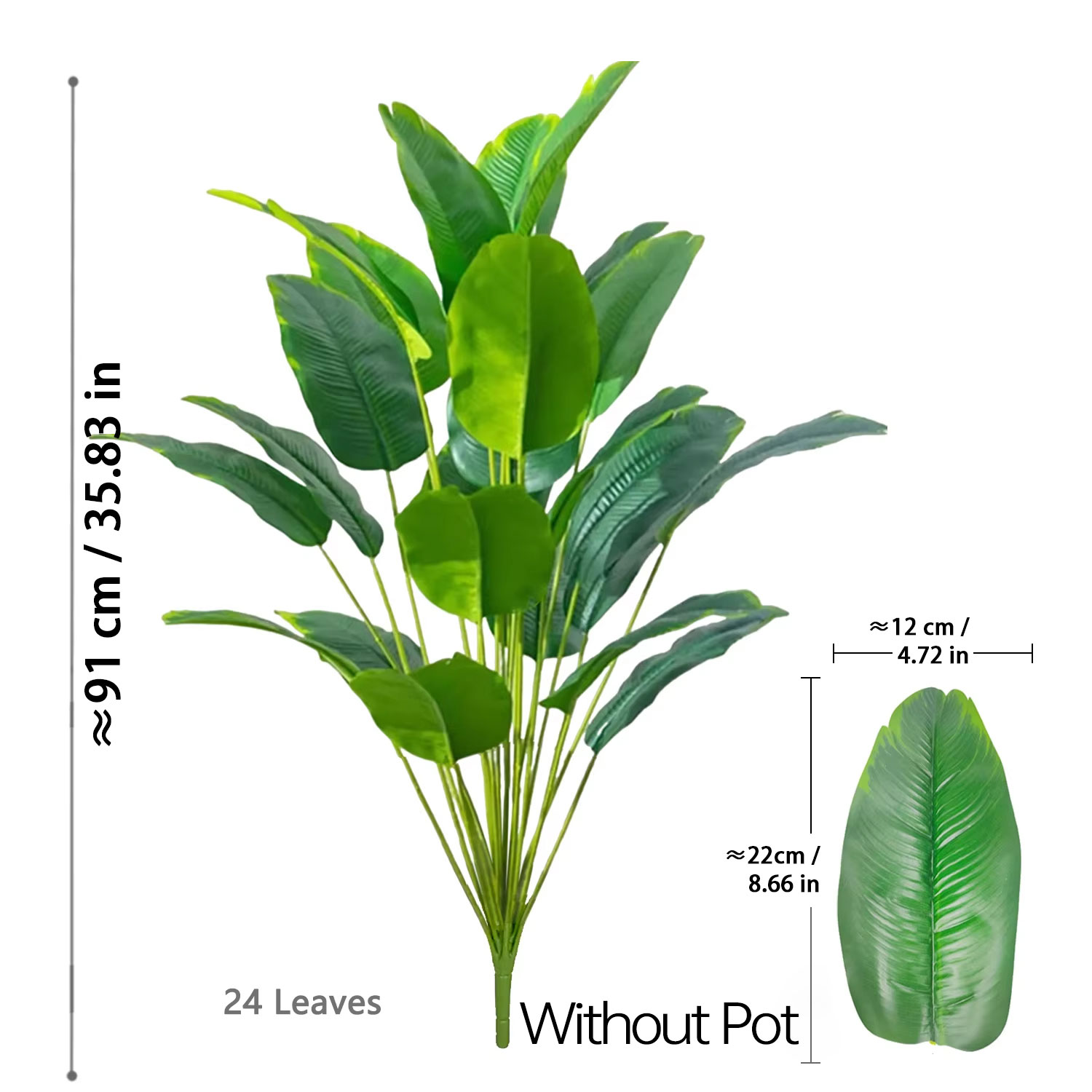 67-112cm Artificial Plants Lar - огляд і ціна Ficus Lyrata Tree